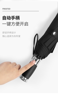Classic Design Chinese Automatic Open Paraguas Straight Umbrella with Fiberglass Shaft