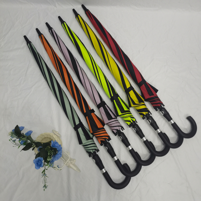 Windproof Auto Open Golf Umbrella with Custom Logo Prints and 130cm Open Diameter