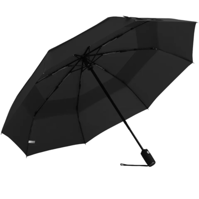 Customized Color Wind Resistant Small Folding Backpack Umbrella for False Double Layer