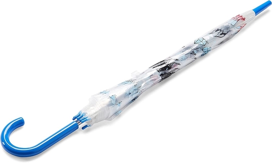 Children's Back to School Basics Transparent Bubble Stars Umbrella with Hook Handle