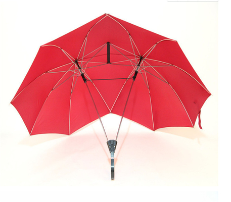 Steel Shaft Advertising Umbrella for Custom Twin Couple Tandem Lovers' Gift