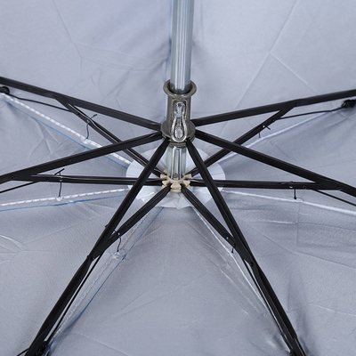 Plastic Handle 23inches 7 Ribs Folding Umbrella with Logo Prints and UV Protection