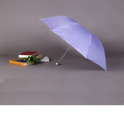 Plastic Handle 23inches 7 Ribs Folding Umbrella with Logo Prints and UV Protection