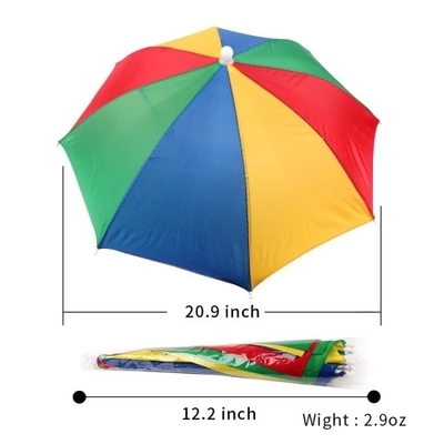 Sun-UV Protection Custom Logo Printing Head Hat Shape Umbrella for Adults and Kids