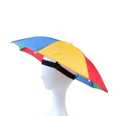 Sun-UV Protection Custom Logo Printing Head Hat Shape Umbrella for Adults and Kids