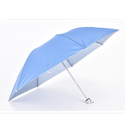 Custom Logo Print 7K 3 Folding Umbrella with Plastic Handle and 94cm Open Diameter