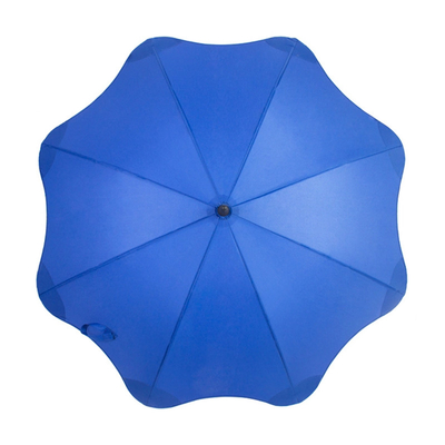 creative 8 ribs round corner wind resistant safety tips straight umbrella with logo print