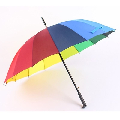 Auto Open 16K Umbrella with Customized Iridescence and Print in Colorful Gradual Design