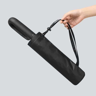 Three-Fold Umbrella with Automatic Folding and Customized Logo Printing on Pongee Panel