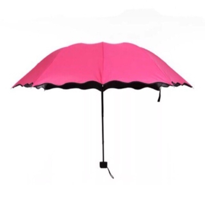 Minimalist Design Style Magic UV Folding Sun Rain Windproof Flowering Umbrella