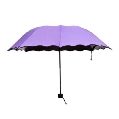 Minimalist Design Style Magic UV Folding Sun Rain Windproof Flowering Umbrella