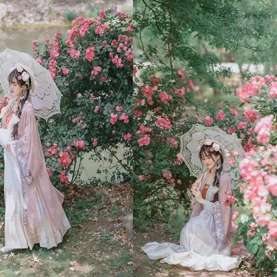 Wedding Decoration Battenburg Lace Umbrella with Customized Logo and Fiberglass Frame