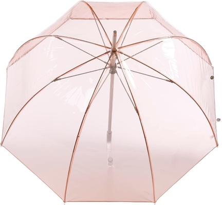Customized Logo Apollo Poe Pvc Color Dome Transparent Umbrella For Lady Hot Promotion