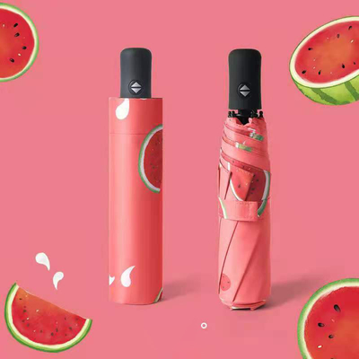 Colorful Summer Style Auto Umbrella with Design Fruit Pattern Printing and UV Protection