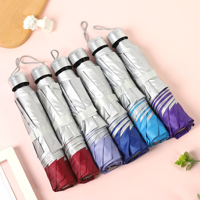 Minimalist Design 3 Folding Sun Protection Umbrella with Windproof Open Diameter 94cm