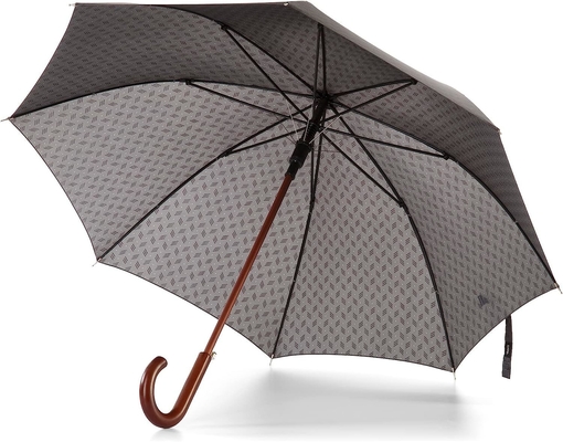 One-piece Wood Handle J Umbrella Men's Environmental Protection Custom Made Logo Umbrella