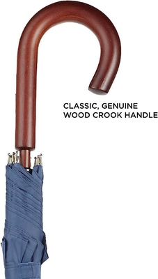 One-piece Wood Handle J Umbrella Men's Environmental Protection Custom Made Logo Umbrella