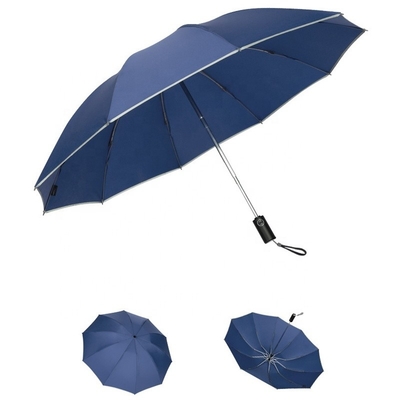 Rubber Coated Handle Portable Windproof UV Folding Reverse Inverted Umbrella with Logo Printing