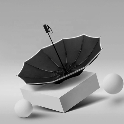 Rubber Coated Handle Portable Windproof UV Folding Reverse Inverted Umbrella with Logo Printing