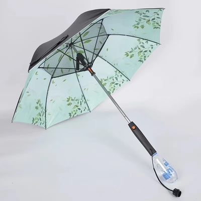 Outdoor Market Repel Umbrella with Built-in Fan and Water Spray Custom Printing