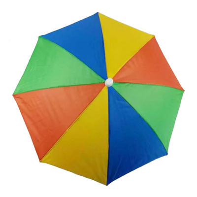 Adults' Mini Umbrella Hat with Steel Rib Material and Customized Print Logo