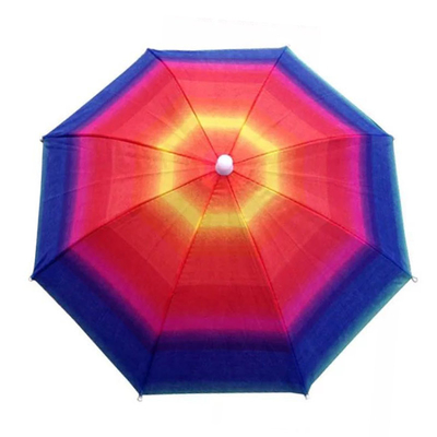 Adults' Mini Umbrella Hat with Steel Rib Material and Customized Print Logo