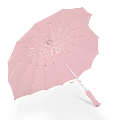 Adults Creative Bright Red Heart-Shaped Sunshade Long Handle Umbrella for Wedding