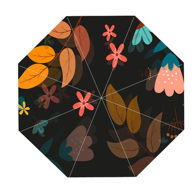 Three Fold Custom Printed Sublimation Umbrellas X306 10K Windproof Sunshade for Women