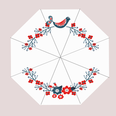 Three Fold Custom Printed Sublimation Umbrellas X306 10K Windproof Sunshade for Women