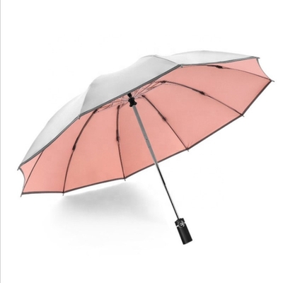 Tech Titanium Silver Coating Custom Fold Inverted Reverse Umbrella for Stylish Design