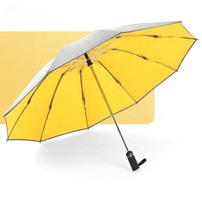 Tech Titanium Silver Coating Custom Fold Inverted Reverse Umbrella for Stylish Design