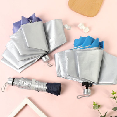 Customized 8K Silver Coating UV Folding Umbrella Outdoor Sunshade Umbrella for Adults