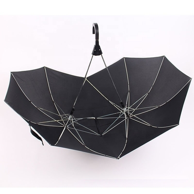 Custom Logo Print Twins Lover Couple Umbrella with Long Handle and Unique Design