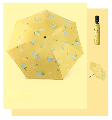 Custom Logo Printing Super Waterproof Portable Solid Color 3 Folding Auto Open Umbrella