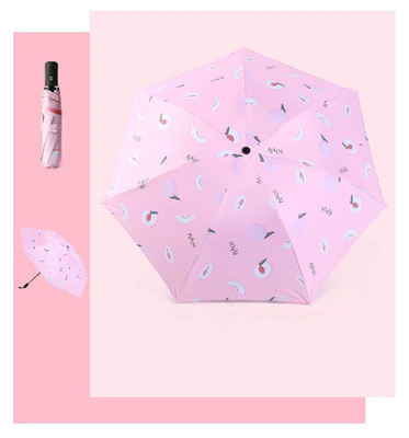 Custom Logo Printing Super Waterproof Portable Solid Color 3 Folding Auto Open Umbrella