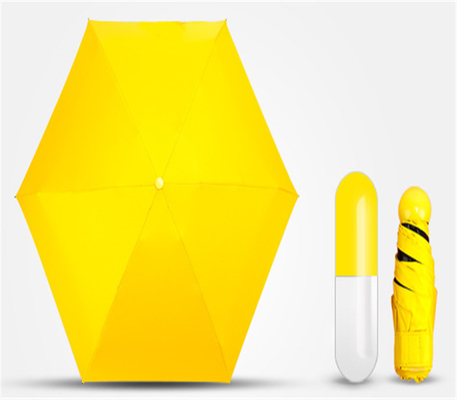 19inch 6K 190T Pongee Mini Pocket Capsule Umbrella Perfect for Advertising or Gifting