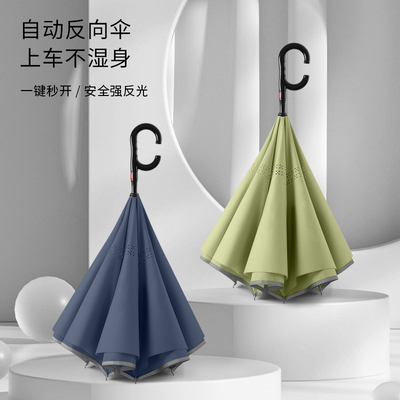 105cm Standing Breathable Automatic Double-Layer Umbrella for Advertising and Gifts
