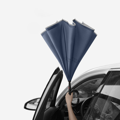 Simple and Creative Advertising Gift Umbrella with Reinforced Fiber Reverse Design