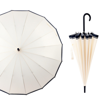 16k Straight Golf Umbrella Japanese and Korean Style in Black and White for Minimalist Design
