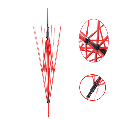 Straight Umbrella 23inch 8k Reverse Umbrella Frame Iron Coated Medium Rod Fiberglass