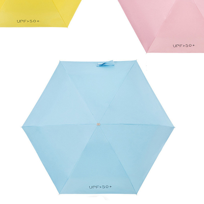 Drop Shipping Black UV Coating Pongee Mini Capsule Pocket Umbrella for Sun Protection