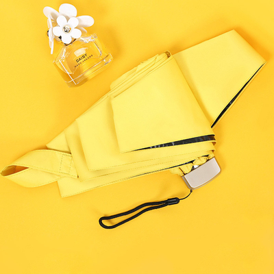 Drop Shipping Black UV Coating Pongee Mini Capsule Pocket Umbrella for Sun Protection