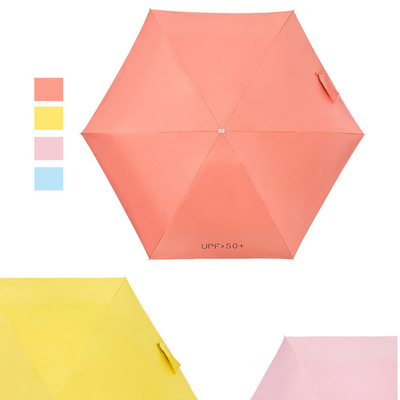 Drop Shipping Black UV Coating Pongee Mini Capsule Pocket Umbrella for Sun Protection