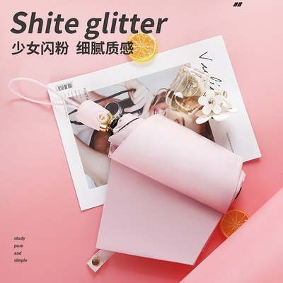 Japanese Small Fresh Three Fold Vinyl Advertising Umbrella with Customized Color
