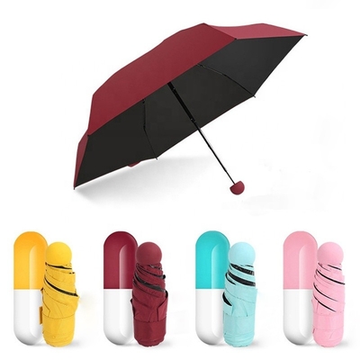 Parapluie Paraguas Sombrillas 19&quot;*6k 5 Fold Mini Fold Custom Print Gift Capsule Umbrella