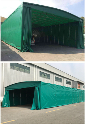 Waterproof Outdoor Push And Pull Folding Garage Carport Warehouse Trade Show Tent