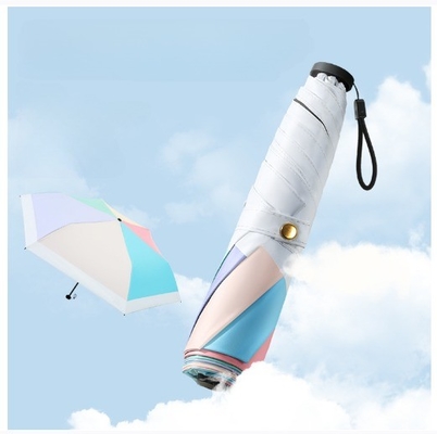 Golden Coated Metal Shaft Pencil Umbrella Carbon Fiber Ultra Light Feather Umbrella