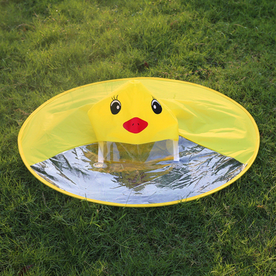 Custom Logo Printing UFO Transparent Waterproof Poncho for Children Adults Age Group