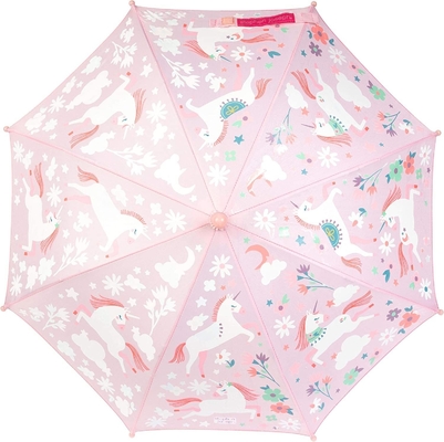8K Hook Handle Children's Umbrella PVC Fabric with Colour Change Cute and Cool Design