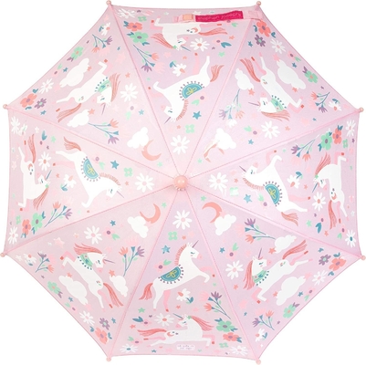 8K Hook Handle Children's Umbrella PVC Fabric with Colour Change Cute and Cool Design